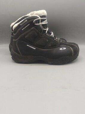 Salomon Thinsulate Waterproof Winter Snow Boots Woman's Size 7 Black sample